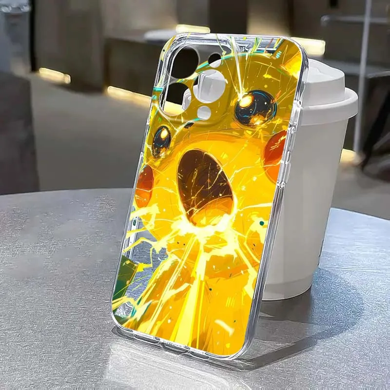 

P-Pokemons Popular Art Cartoon Phone Case For Apple iPhone 17 16 15 14 13 12 11 Air Pro Max Plus Mini Transparent Soft