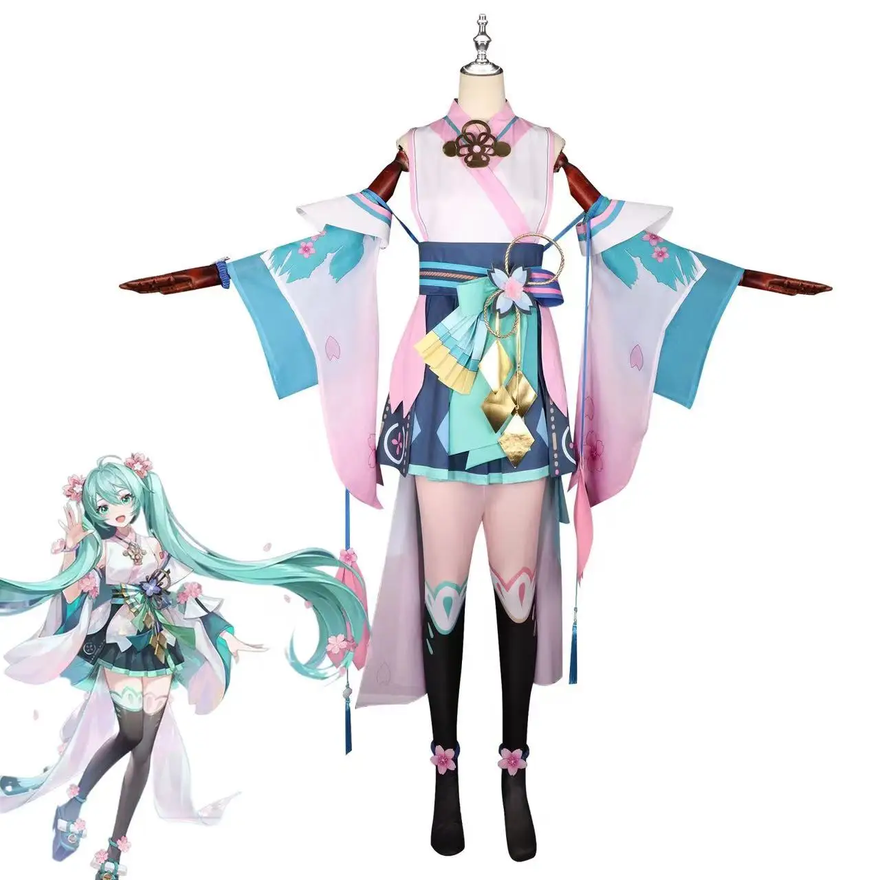 Disfraz de halloween para mujer, Sexy de Miku conjunto completo, colaboración Onmyoji, despertar futuro, exposición de cómics, disfraz de Anime, Kimono