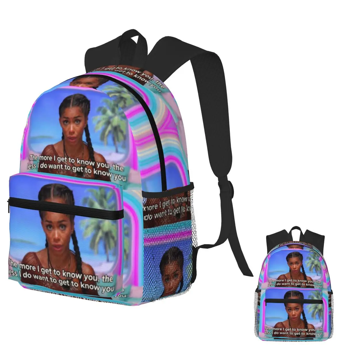 

Our Sassy Queen Amaya Meme - Love Island S7 Student Backpack School Bag Daypack for Boys Girls Fashion Bookbag Shoulder Bags
