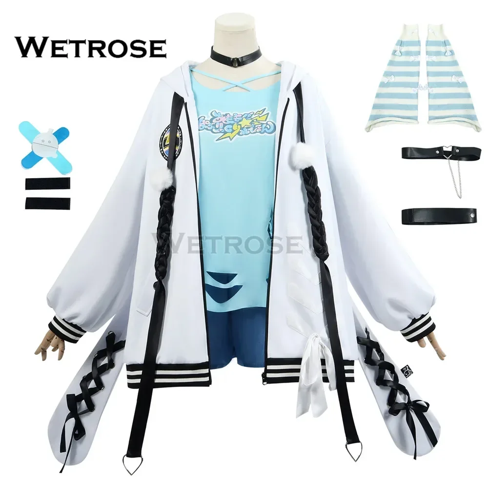 【Wetrosse】In Stock Mizumiya Su Cosplay Costume FLOW GLOW Holo Vtuber Hololive Dev Is Outfit Halloween Full Set Wig