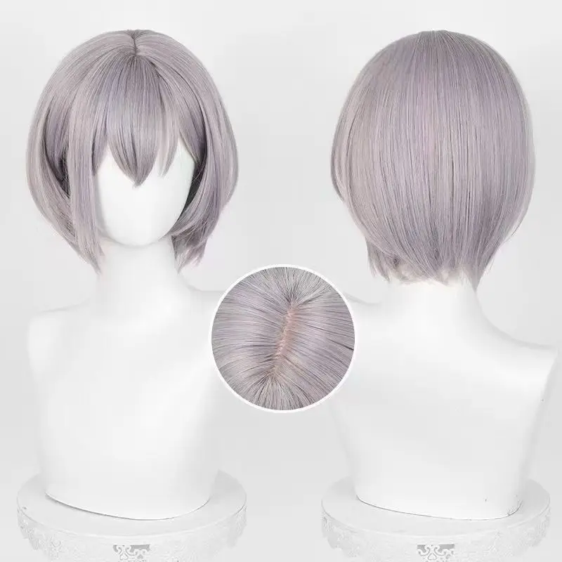 BanG Dream It's MyGO!!!!! Takamatsu Tomori Cosplay Wig Heat Resistant Matte Short Purple Grey Hair With Wig Cap For Halloween