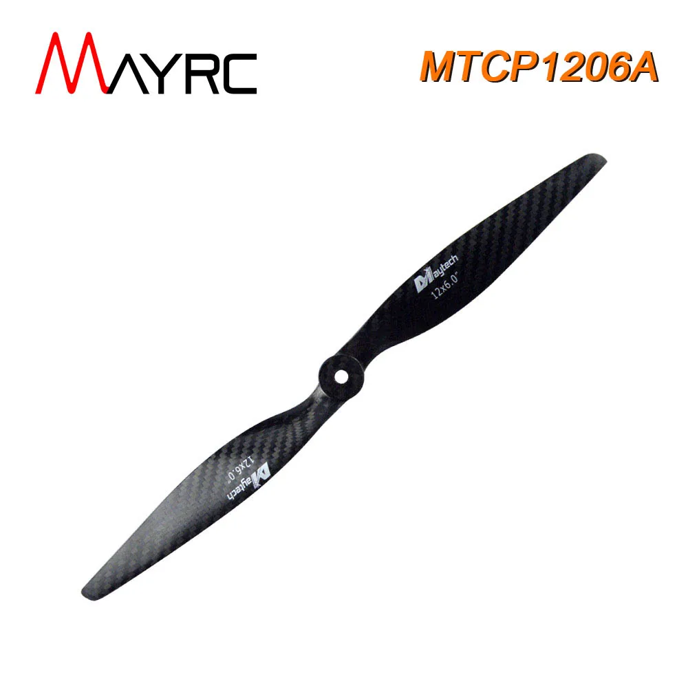 2PCS MAYRC 12x6 Inch 6mm Center Hole CW and CCW Carbon Propellers APC for Multi Drones RC Fixed Wing Gasoline Engine Airplane