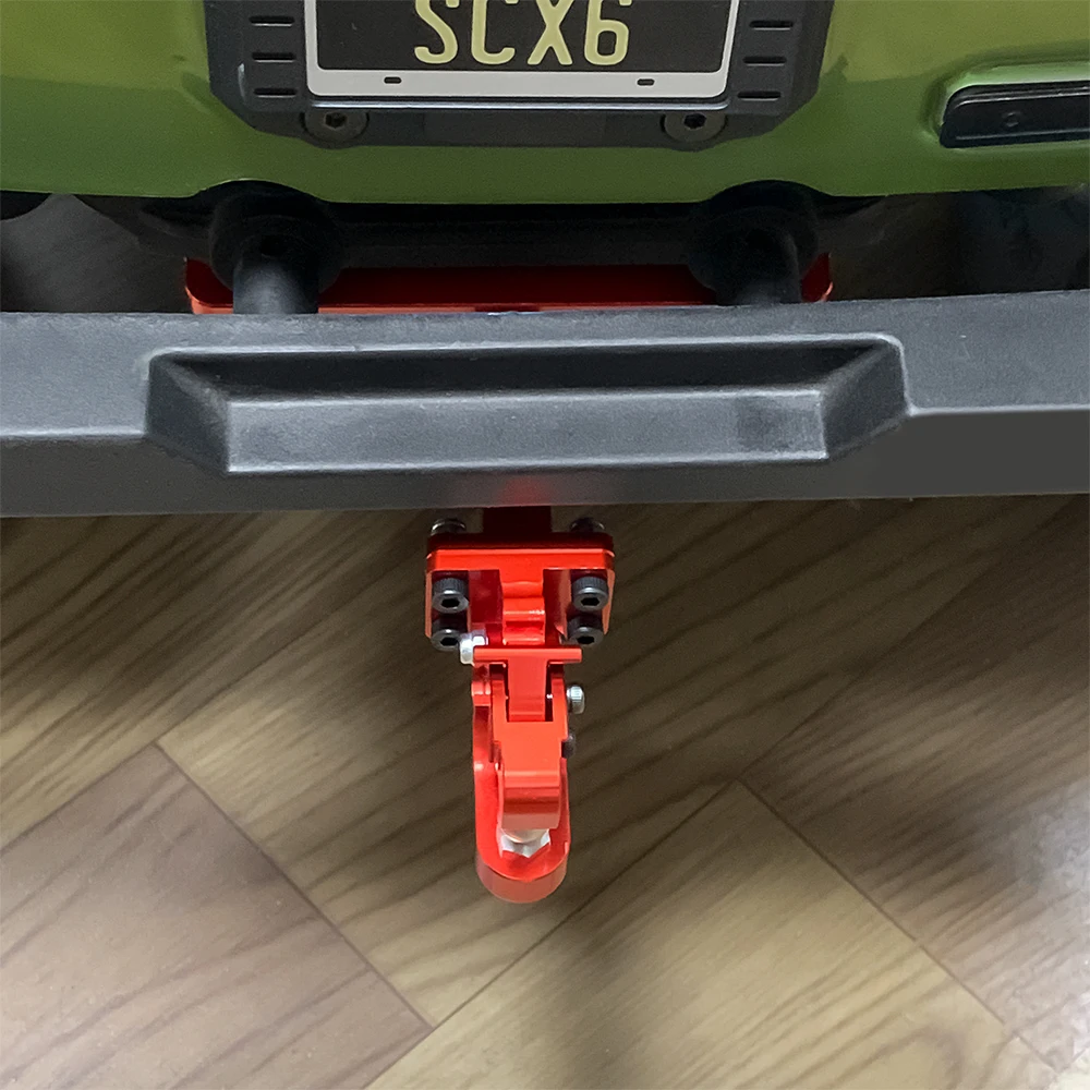 AXSPEED Aluminum Alloy Rear Bumper Adjustable Hitch Trailer Tow Hook for Axial SCX6 AXI05000 Wrangler 1/6 RC Car Upgrade Parts