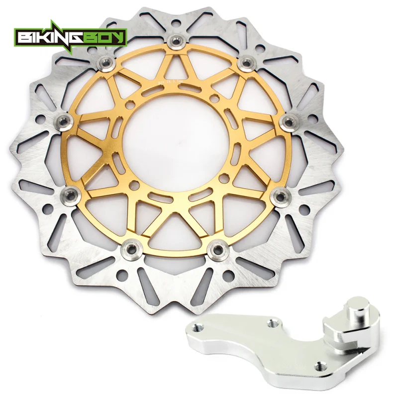 BIKINGBOY Front 320mm Brake Disc Disk Rotor + Bracket For Kawasaki KX250F 04 05 KX125 KX250 03-05 Suzuki RM-Z RMZ 250 2004-2006