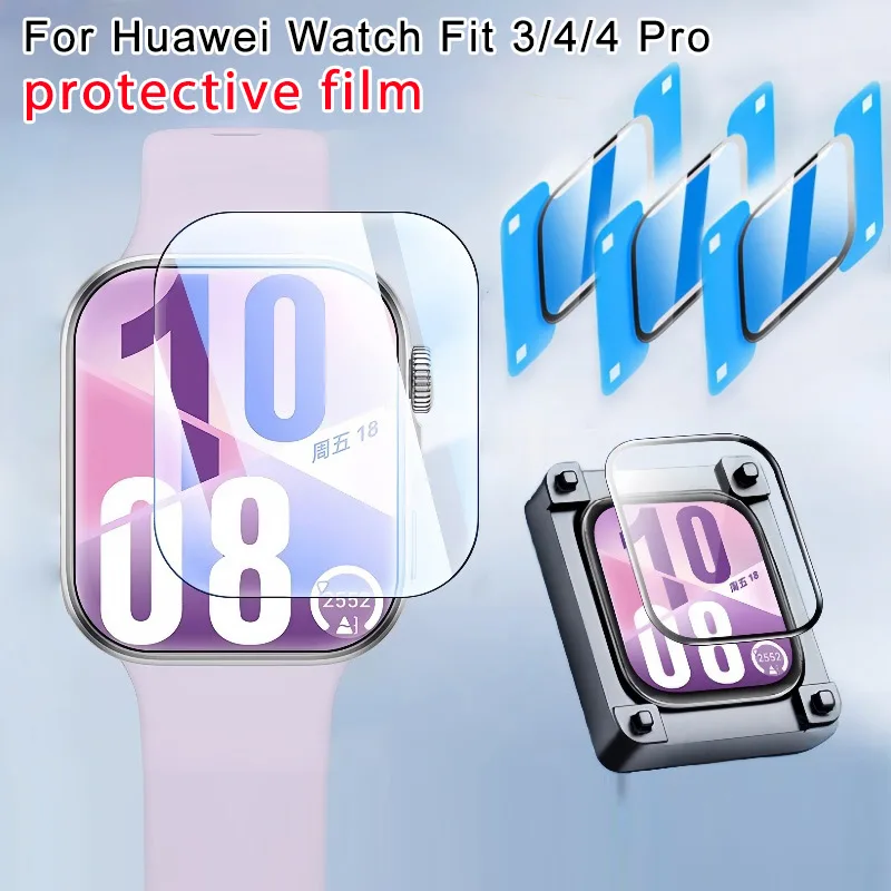Einfaches Installationsset + Hydrogelfolie für Huawei Watch Fit 4 Pro 3D/HD Vollgebogener Displayschutz für Huawei Watch Fit 4/3 Film