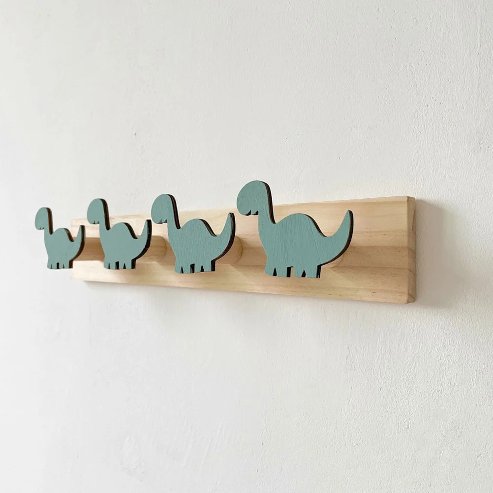 Dinosaur Hook Decor Coat Hangers Wood Wall Hat Hooks Towel Storage Cartoon for Hanging Wooden Child