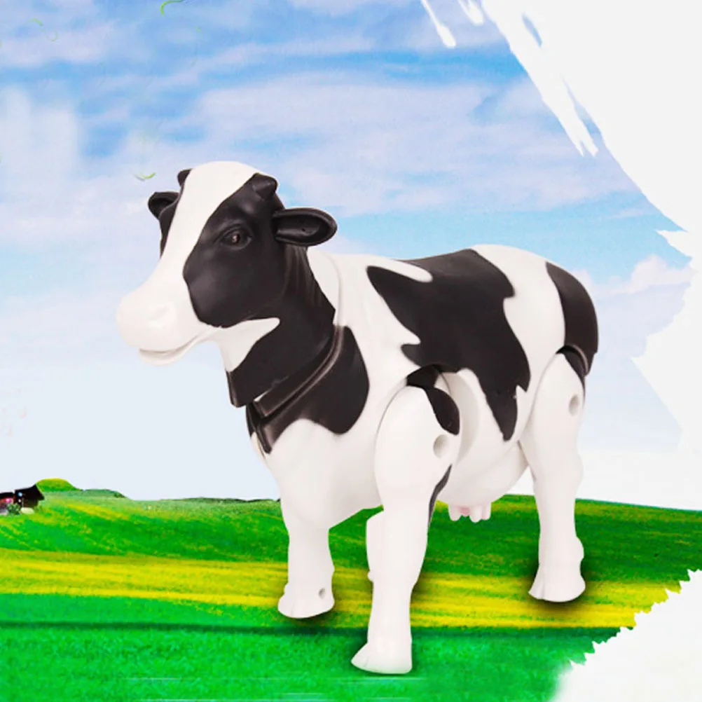 

Electric Milk Cow Realistic Walking Lighting Sound Function Kids Educational Animal Figure Handheld Kids Plastic Cow