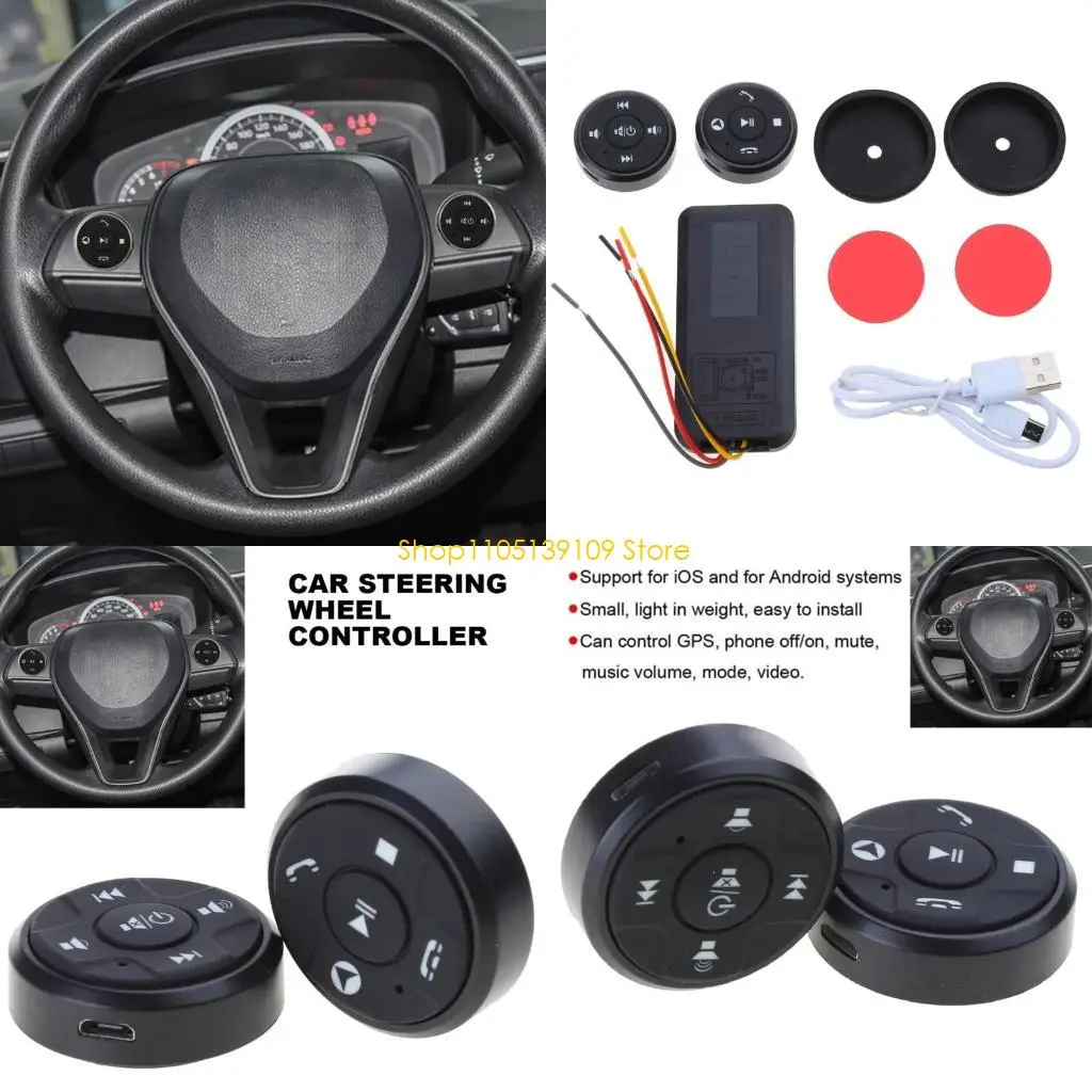 

Wireless Steering Wheel Control Switches Multifunction Wheel Controller Durable
