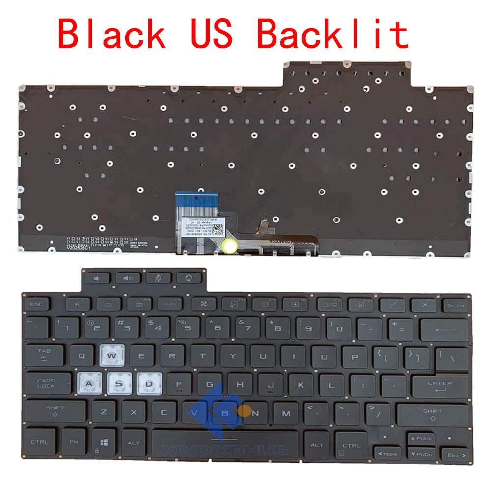 

XIN-Ru-US-SP-LA Клавиатура для ноутбука с подсветкой для Asus TUF Dash F15 FA516 FX516 FX516PR FX516P FX516PM FX516PE V202526CS1