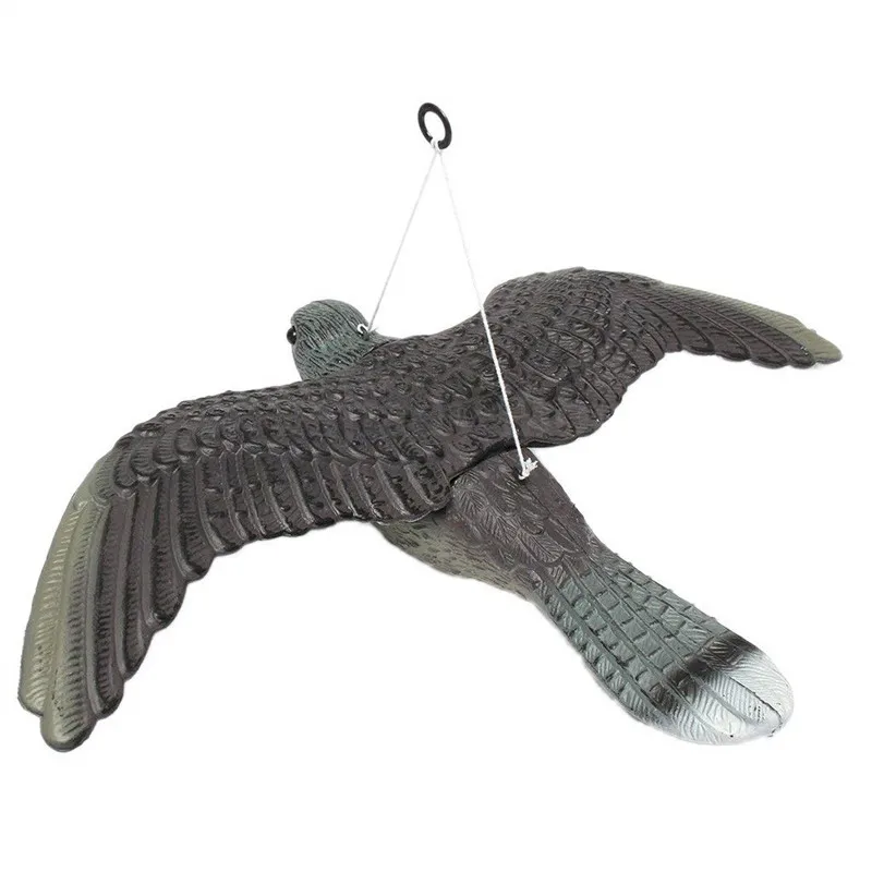 1Pc Black Detailed Owl Flying Bird Hawk Pigeon Decoy Pest Control Can Scare Away The Birds, Rabbits