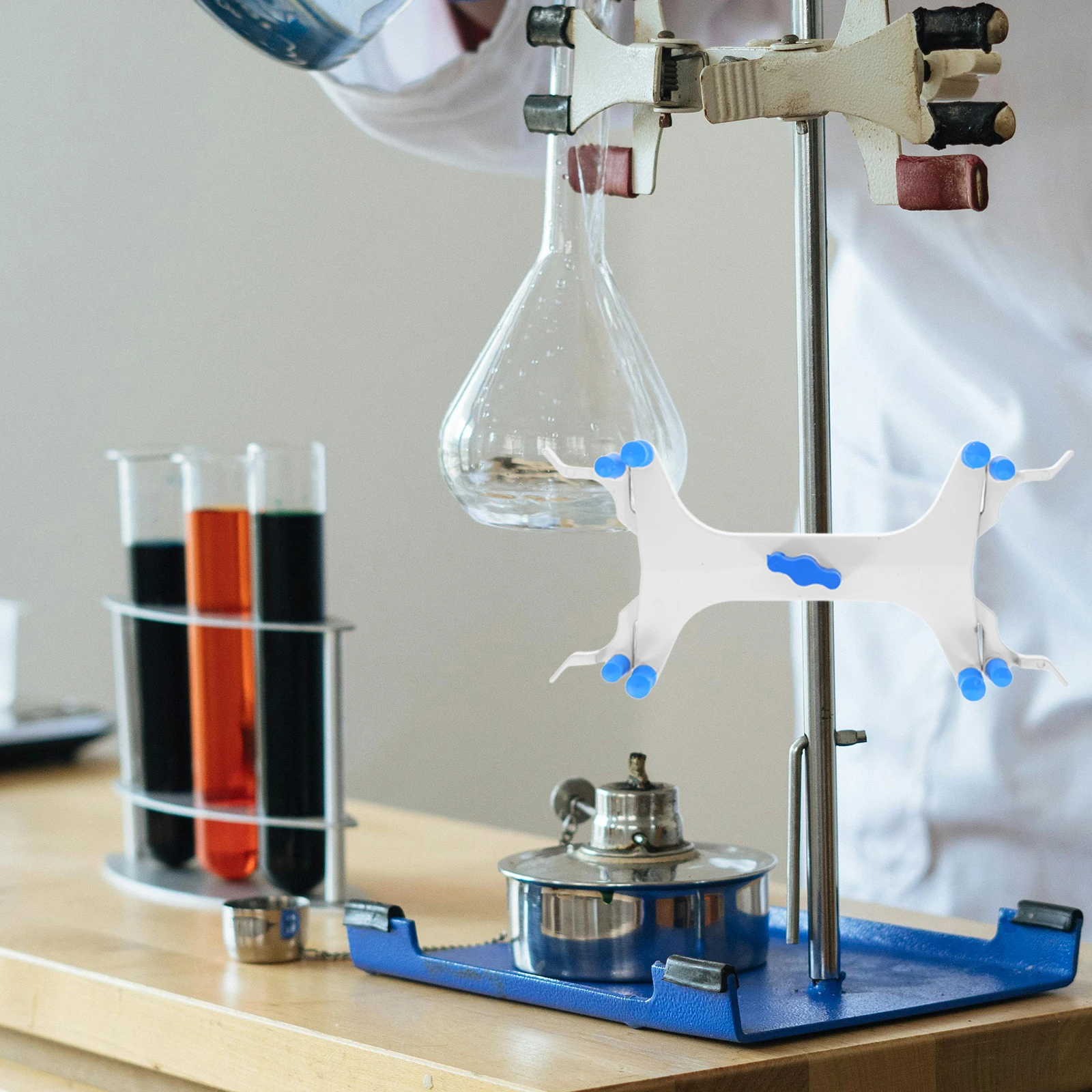 

Buret Clamp Adjustable Beaker Support Experiment Fixing Titration Clip Double-side Aluminum Bottle Experimental