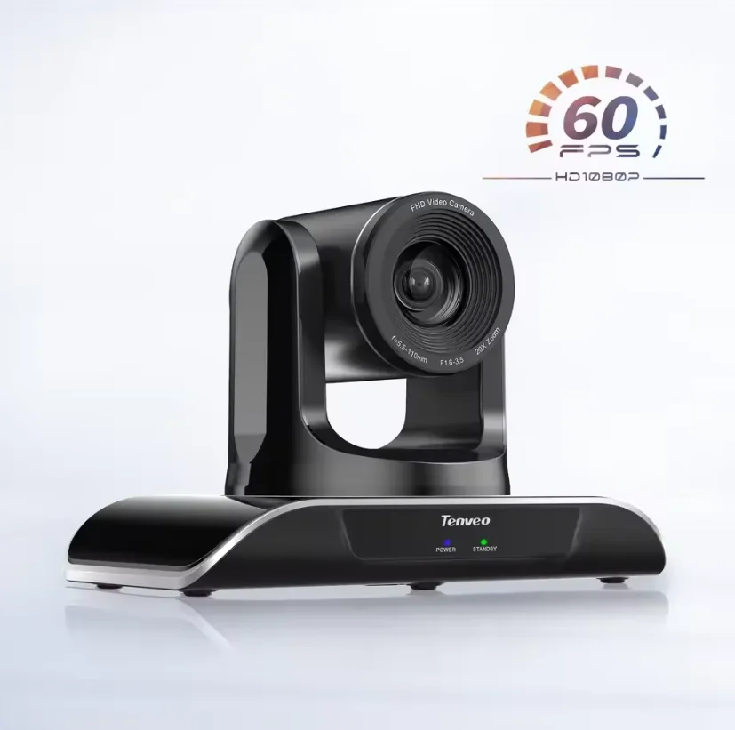 

TENVEO 20x Optical Zoom PTZ AI Tracking Multi-Mode and Auto Focus HDMI/USB3.0/RJ45 Camera with 1080p for Meeting