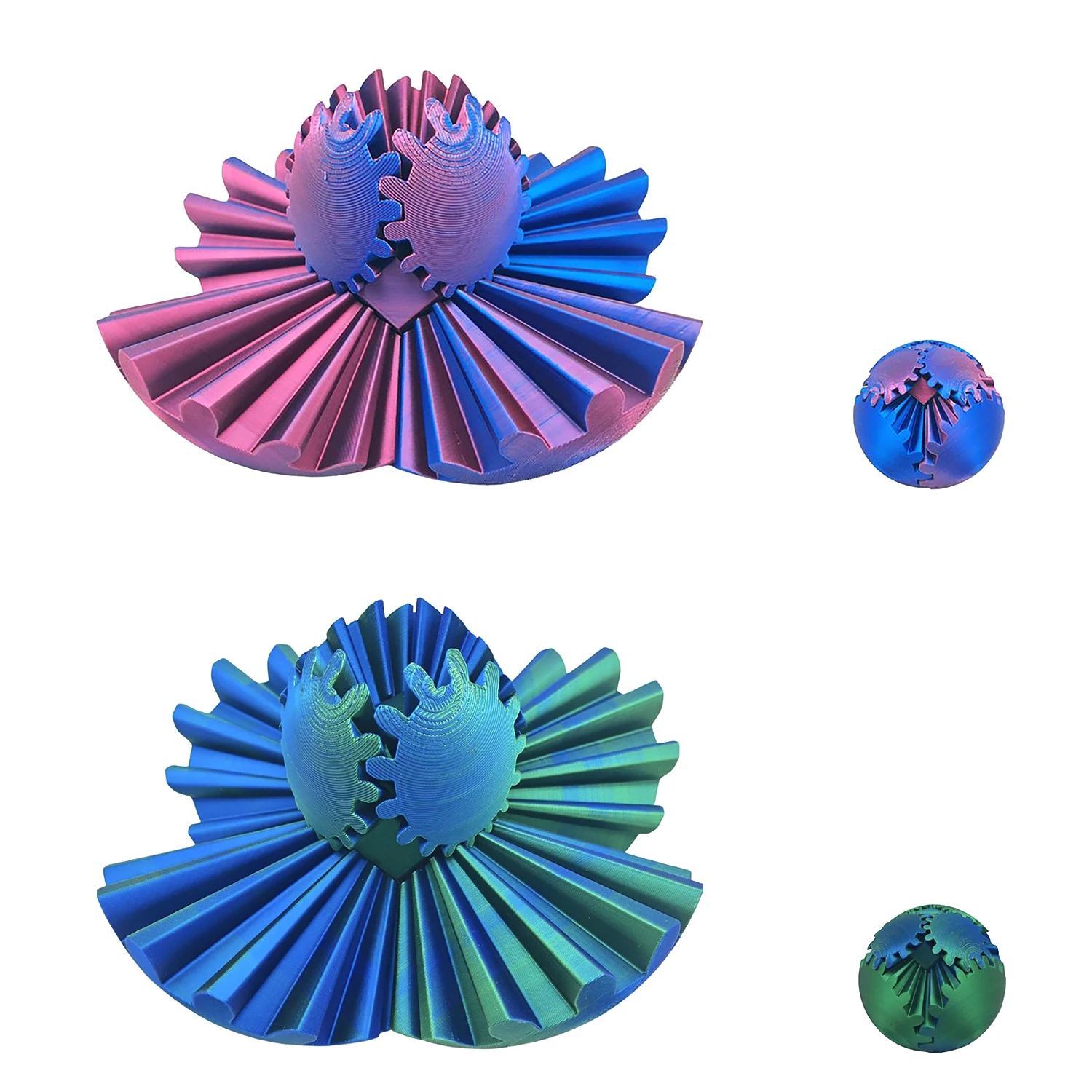 

3D printed gear ball, rotating ball is also a cube, restless toy, relieves stress and anxiety, can also be used as a ornament