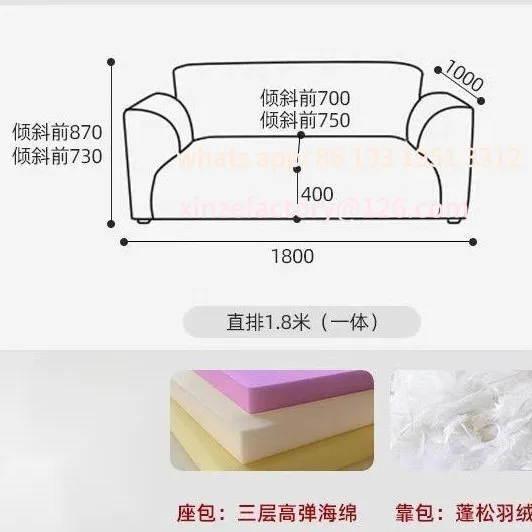 Divano in stile italiano può essere smontato e lavato in tessuto di fascia alta soggiorno retrò grande e piccolo tipo domestico dritto