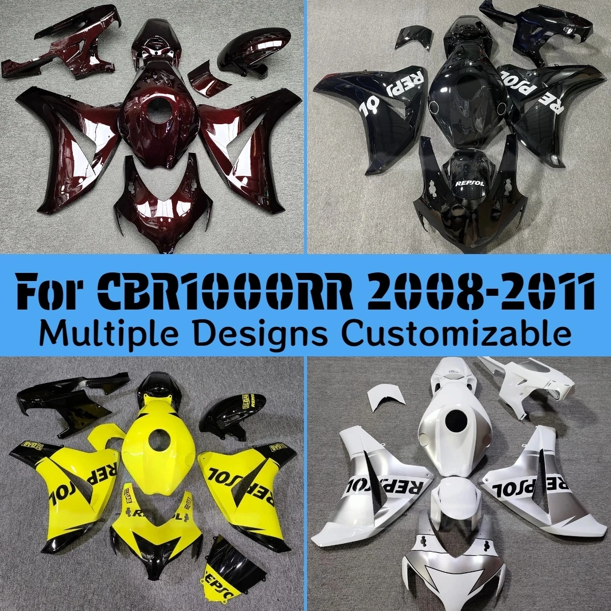 Verkleidungen für HONDA CBR 1000RR 2008 2009 2010 2011 Spritzguss-Motorradverkleidungssatz ZXMT CBR1000RR 08 09 10 11