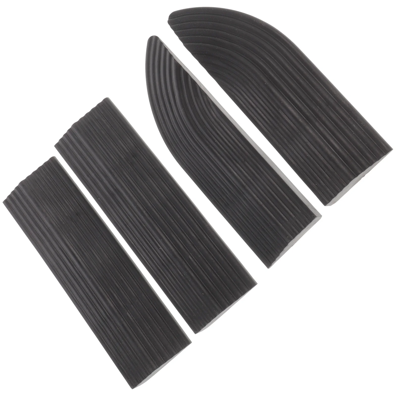 

Black 5Pcs Rubber Ramp Mats for Home Threshold Slope Entryway Sweeping Robot Ramps Durable Non Slip Threshold Ramp Solution