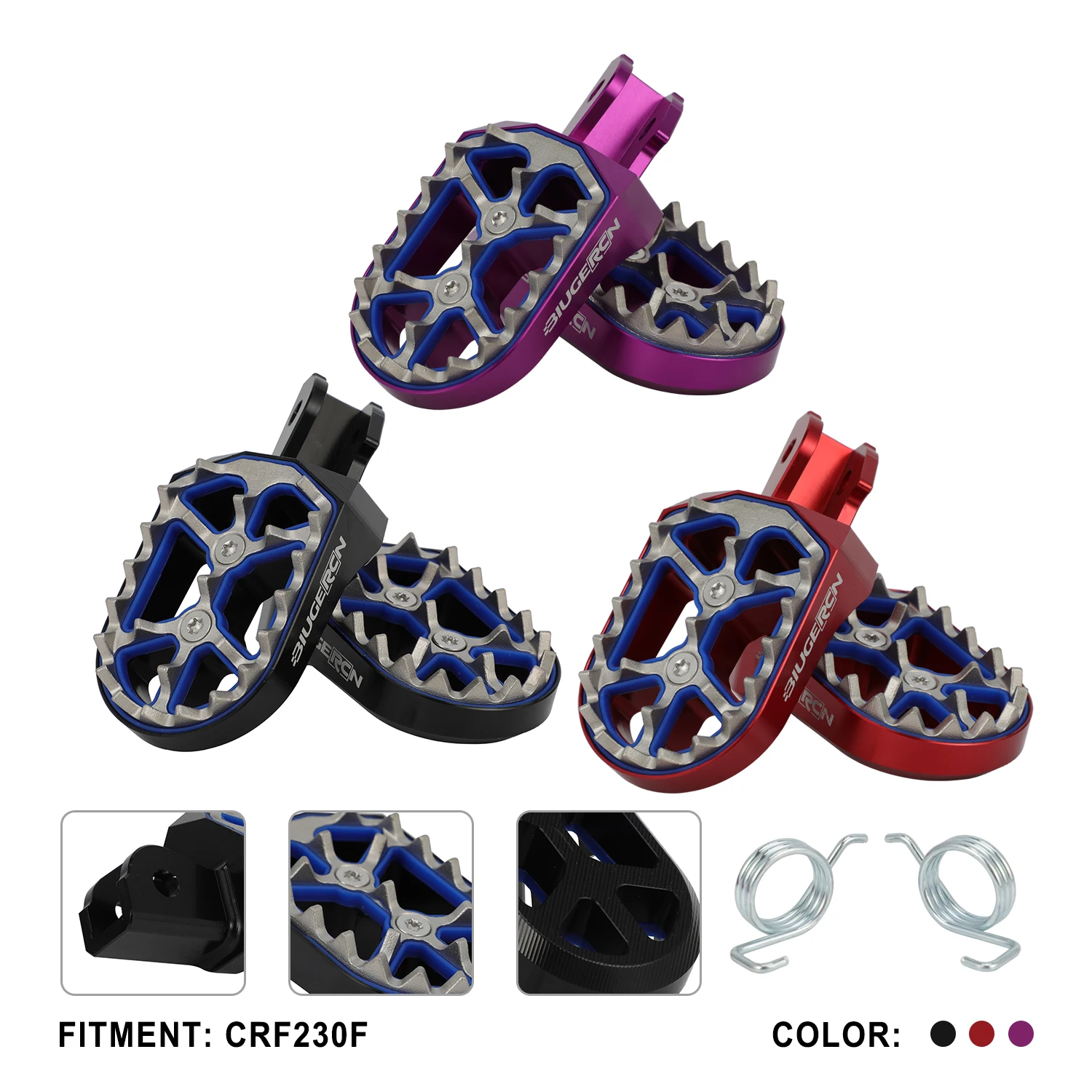 AliExpress JFGRACING Motorcycles Footpegs Electric Dirt Bike Footrest For CRF150F 230F 250F light bee S/X MX3 MX4 MX5 XR150L 125L Motocross JFG Parts