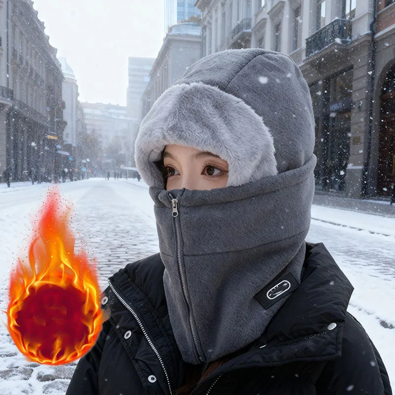 قبعة شتوية للرجال والنساء مقاومة للرياح لحماية الأذن، قناع سميك لركوب الدراجات، غطاء وجه دافئ وواقي للاستخدام الخارجي