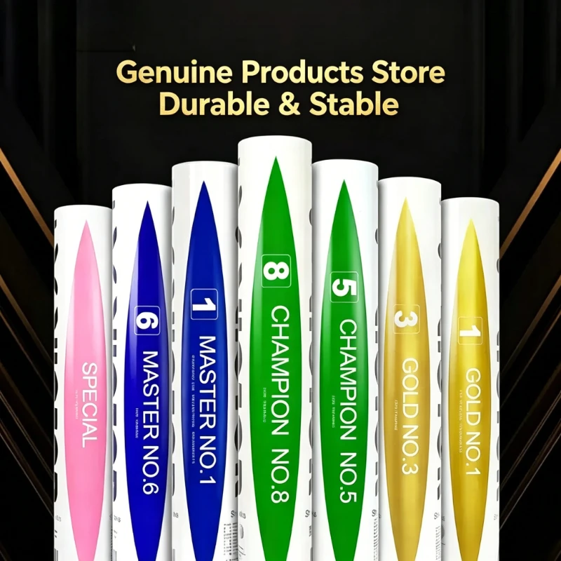 

1Tube Victor Badminton Master Golden No.8 Durable Duck & Goose Feather Shuttlecocks for Competition 1/3/5/6 Pack