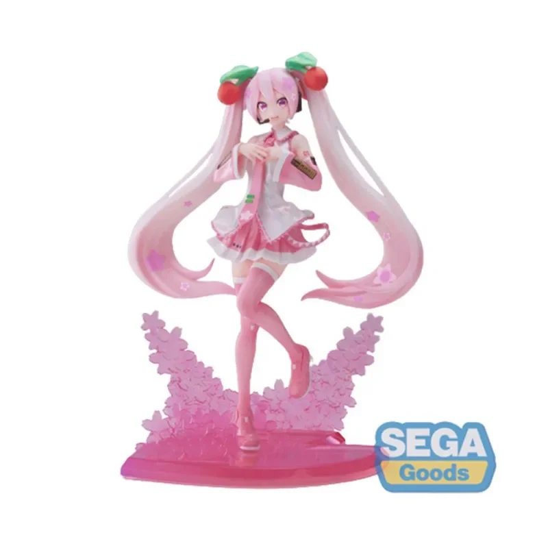 SEGA Genuine Hatsune Miku Cherry Blossom Color Anime Figure Hatsune Miku Action Figure Toys for Kids Gift modello da collezione