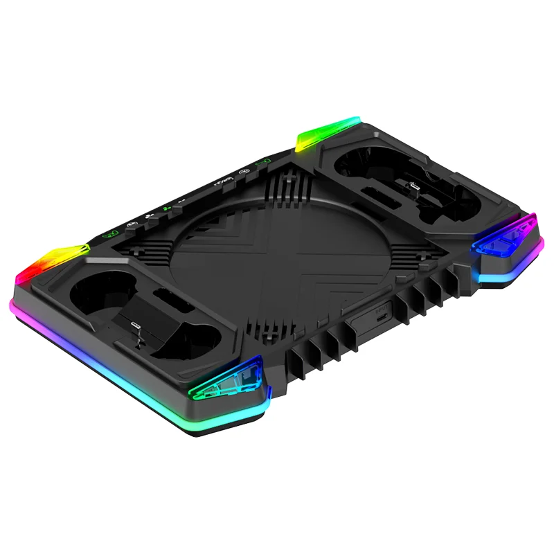 

RGB Lighting Vertical Stand with Cooling Fan and Charging Dock for Xbox Console