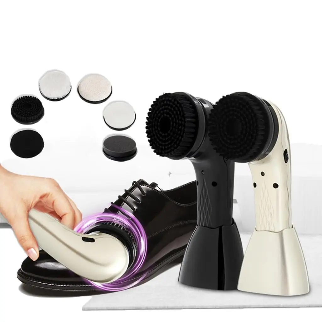 เครื่องขัดรองเท้าไฟฟ้า ชุดดูแลรองเท้าแบบพกพา แปรงทำความสะอาดรองเท้าแบบมือถือสำหรับใช้ในบ้านและการเดินทาง