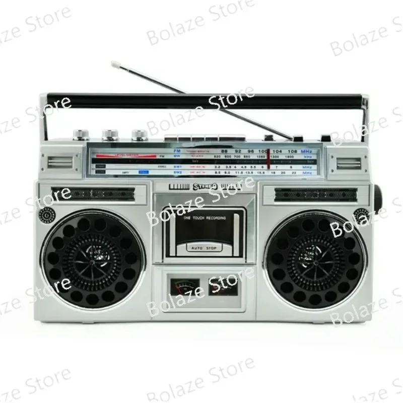 Retro Bluetooth stereo tape recorder, dual channel, retro cassette