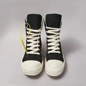 經典黑色帆布鞋品牌 Ro 鞋 男士高筒鞋 女士休閒鞋 運動鞋 奢華踝靴 繫帶平底靴 8 最佳銷售 男士高筒鞋 - №1