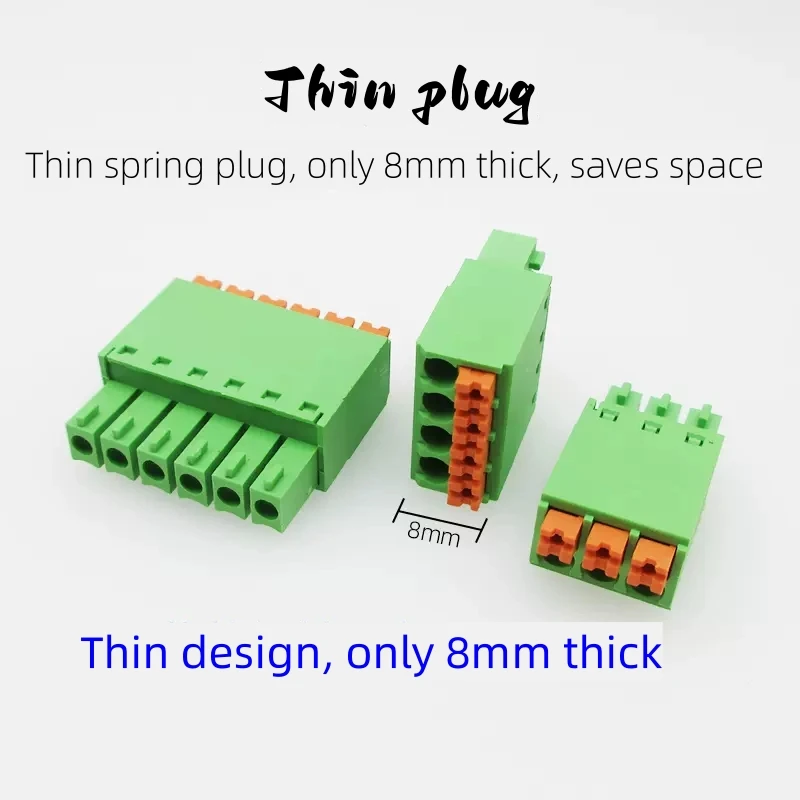 5 sets KF2EDGKN3.5mm3.81 ultra-thin plug spring quick wiring PCB circuit board welding terminal 15