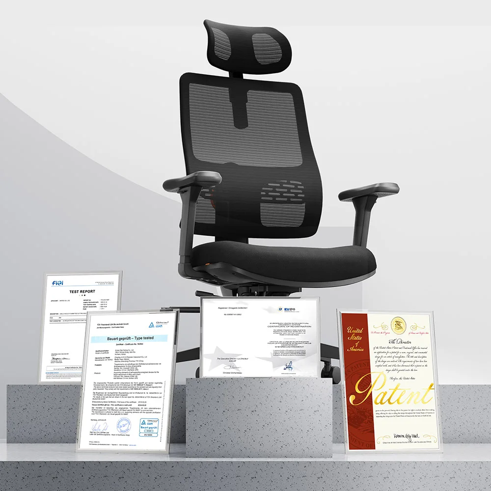 NEWTRAL MAGICH003 Ergonomischer Bürostuhl, automatisch ausgestellte Rückenlehne, adaptive Unterrückenstütze, Sitztiefe mit verstellbarer Kopfstütze – Detail 11