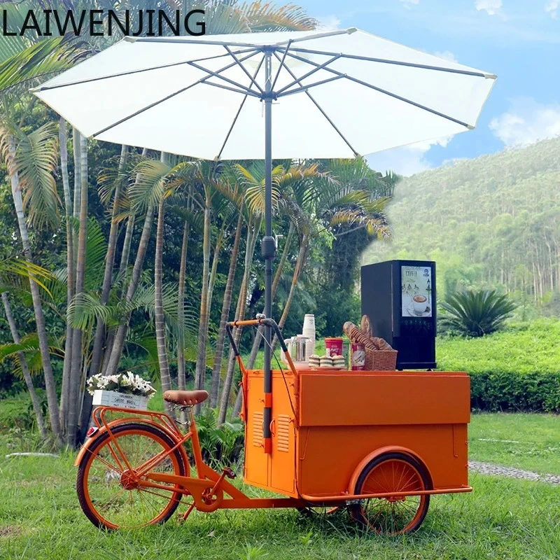 

HLZ Personalized Mobile Food Cart for Shopping Malls, Product Exhibitions, Sales Carts, Dessert Commercial Street Snack Carts