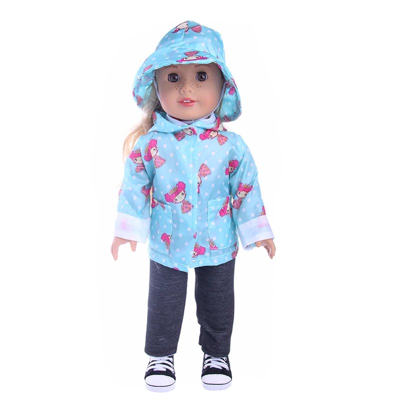 Reborn Doll Clothes Shoes Suitcase Rain Accessories Fits 18 Inch American&43Cm Baby Newborn Our Generation Girl`s Toy DIY Gifts