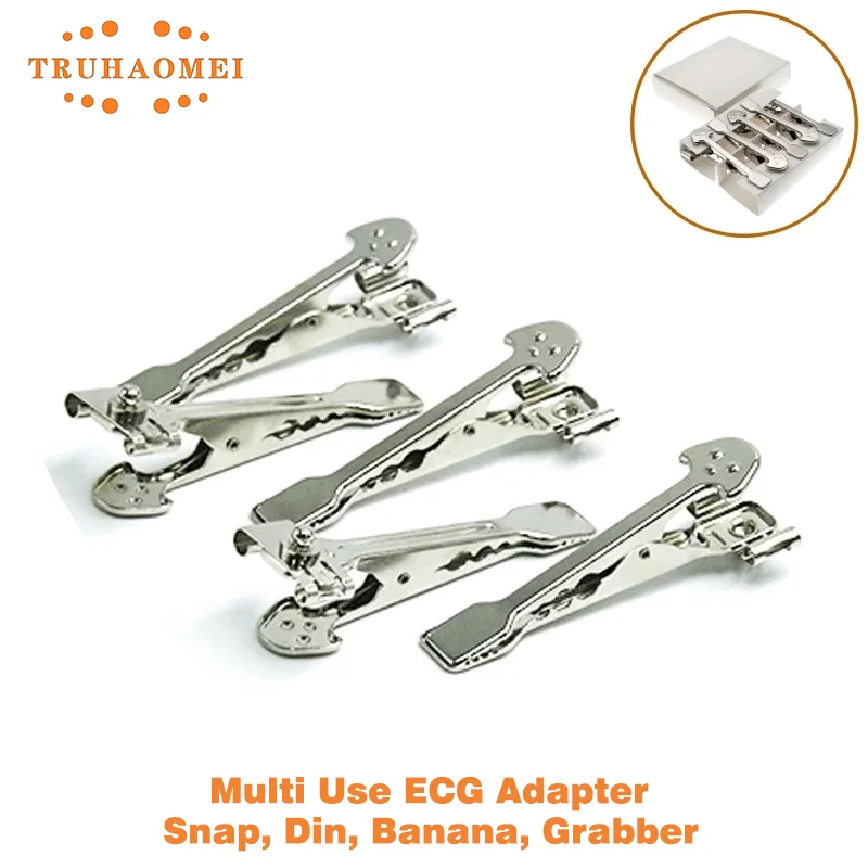 VET Electrodes Multi-Function Veterinary ECG Adapter Clip EKG Clamp For ECG Cables with Din 3.0 Banana 4.0 or Snap 4.0 Grabber