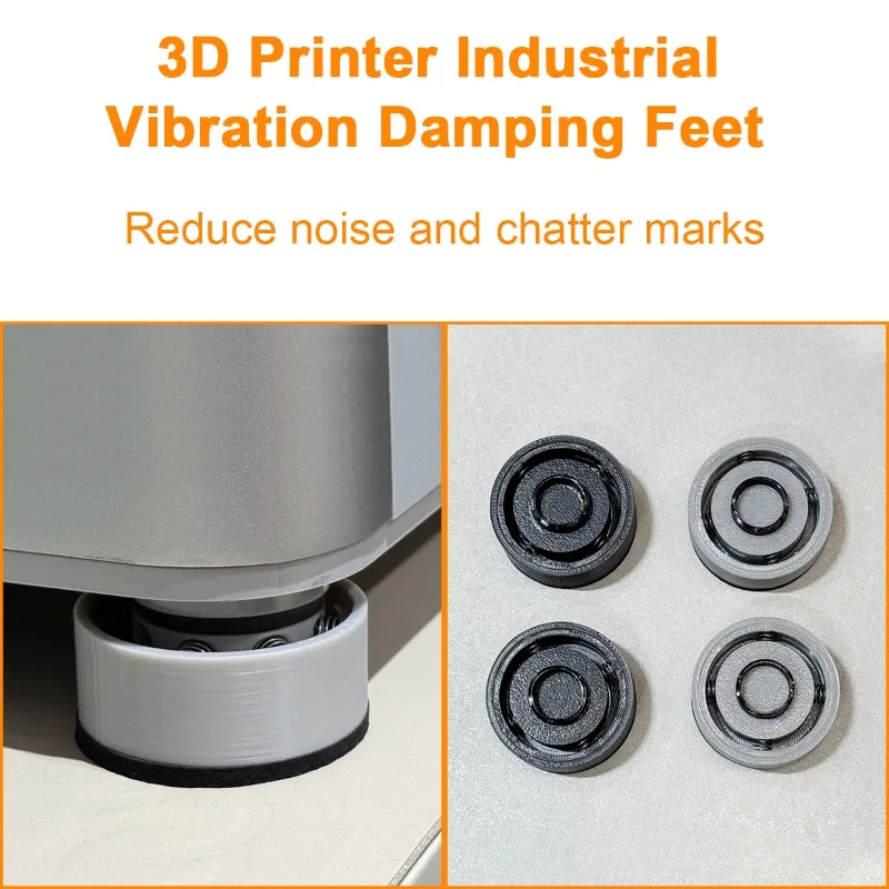 

Универсальные ножки Veekaft Bambulab X1C/P1S/A1mini — антивибрационные, противоскользящие и износостойкие детали 3D-принтера