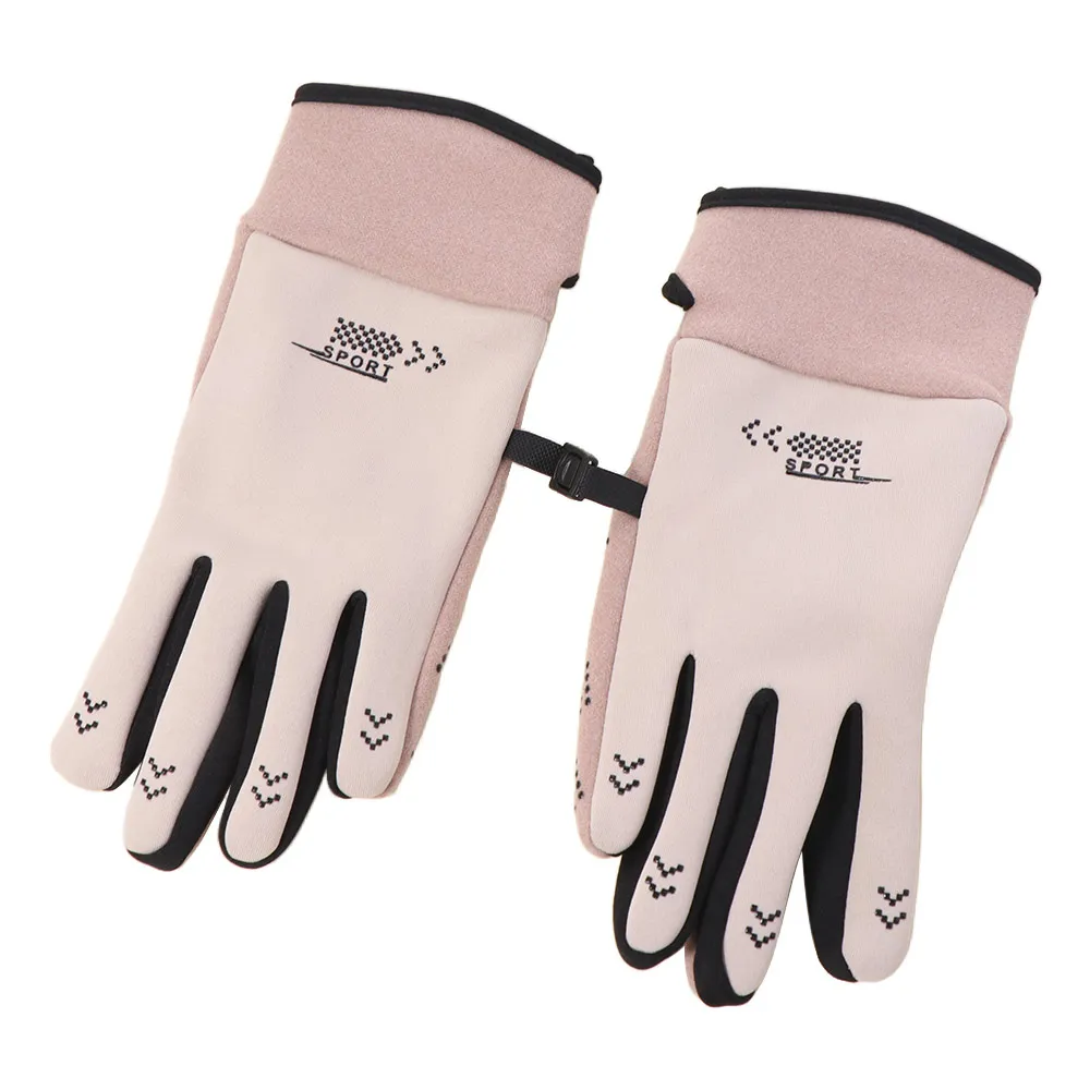 Elastic Keep Warm Fleece Gloves Windproof Thicken Winter Warm Gloves Full Finger Touch Screen Cycling Mittens Female/Girls