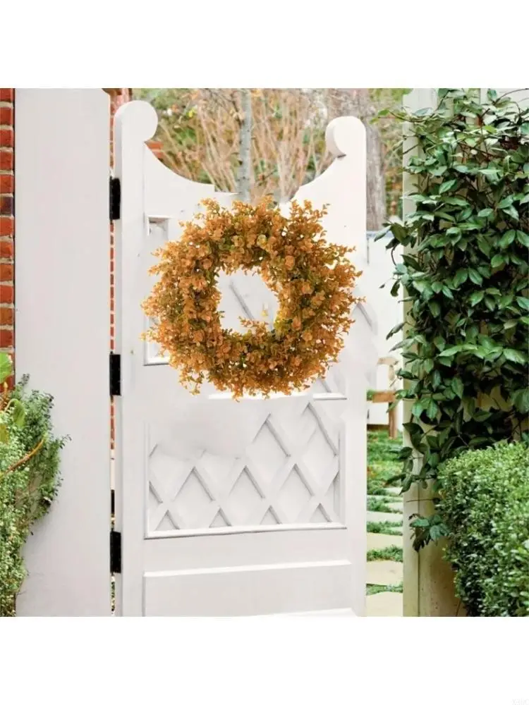 

Искусственный осенний венок для входной двери Осенний венок из оранжевых листьев фермерских домов в помещении X3UC