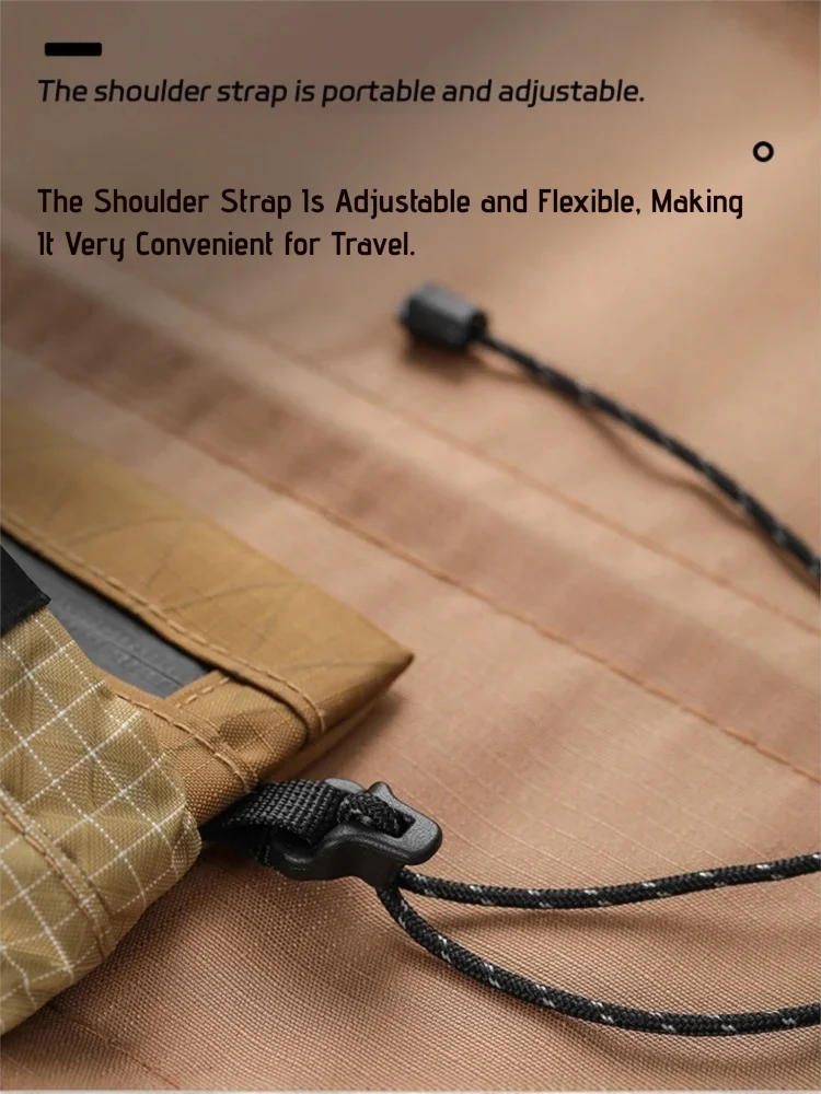 حقيبة كروس خفيفة الوزن مقاومة للماء X Pac نايلون Ripstop حقيبة كتف صغيرة بحزام قابل للتعديل للسفر والمشي لمسافات طويلة وحقيبة حبال يومية #5