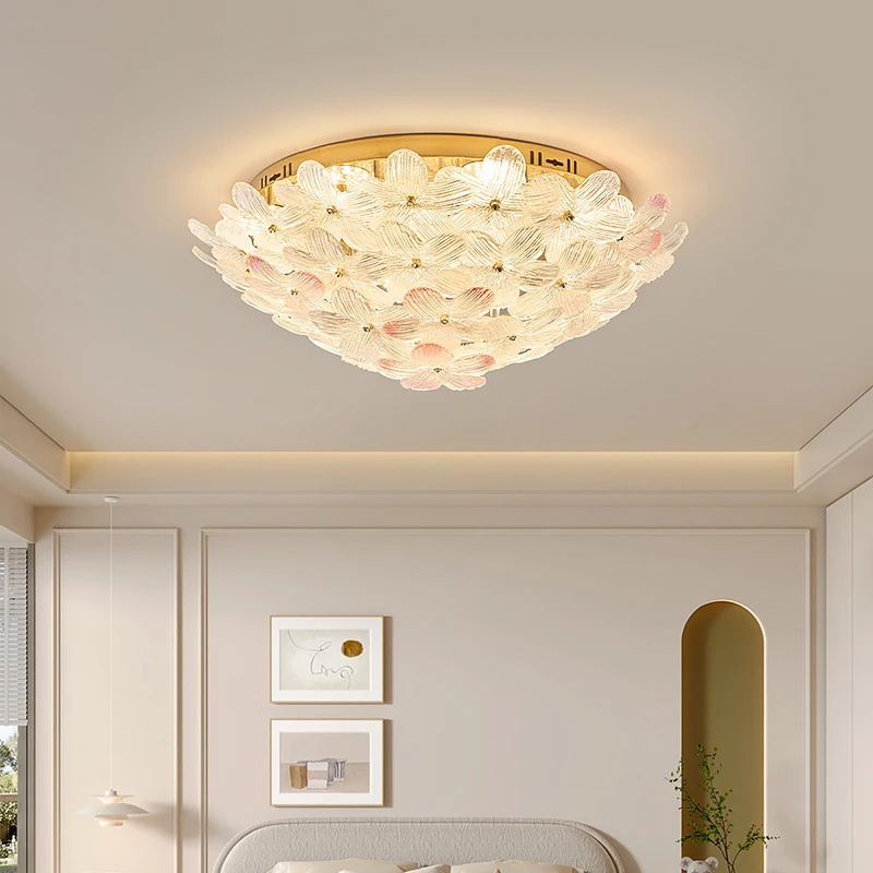 

Bedroom Light Ceiling Light Petal Master Bedroom Full Spectrum Eye Protection Room Popular Creme Fraiche 2025 New Flower light