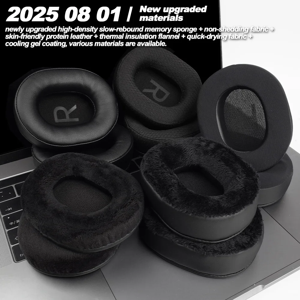 Cuscinetti Auricolari Ergonomici Memory Foam Per Logitech G435: 2 Padiglioni + 1 Archetto, In Nero, Rosso O Blu