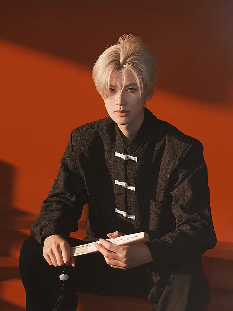 

Новая мужская китайская рубашка-сорочка с пуговицами, удлиненный рукав, высококачественный плащ Zhongan, улучшенная версия, верхняя одежда в стиле ханьфу