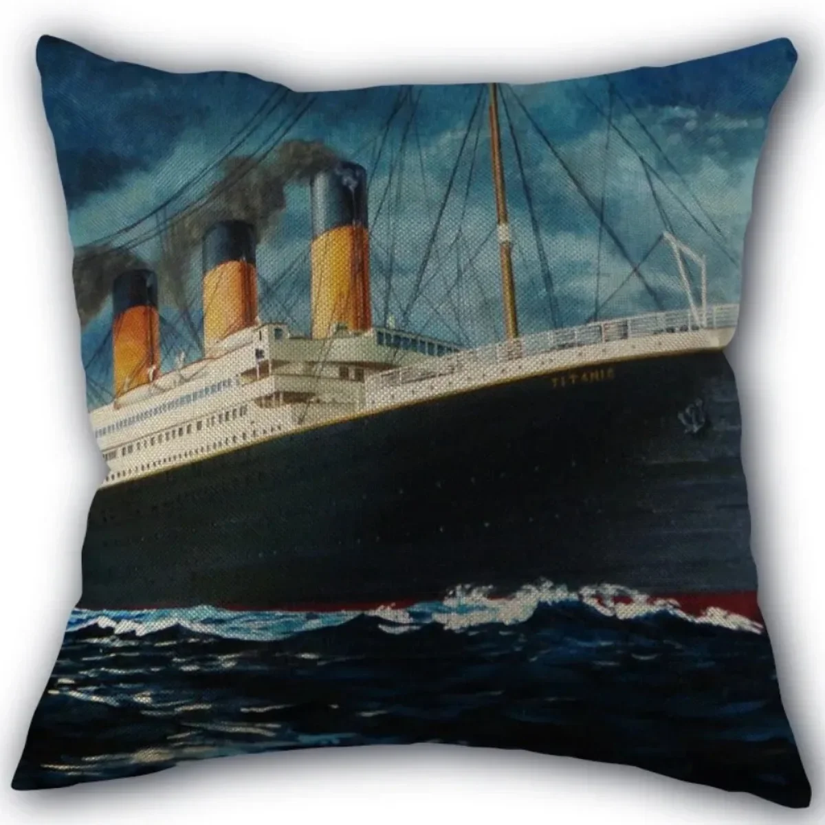 New Custom Titanic TV Pillowcase Cotton Fabric Square Zipper Pillowcase 45X45cm Wedding Decorative Pillow cover