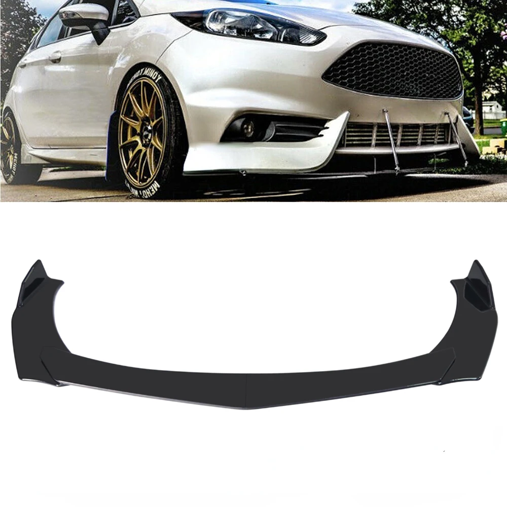 LAICY For  Fiesta S SE ST 2011-2019 Car Front Bumper Lip Body Kit Canard Lip Diffuser Spoiler Anti Scratch Guard Body Shovel