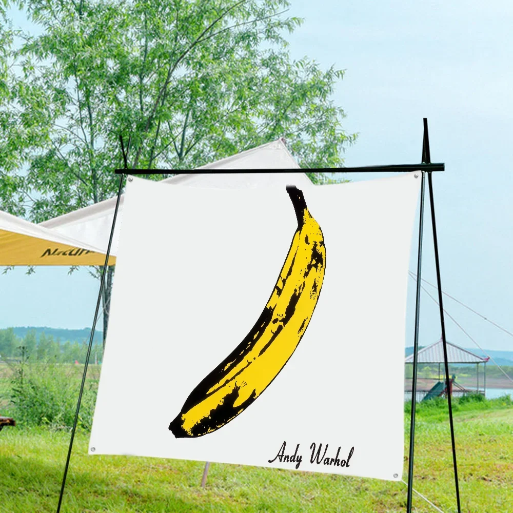 A-AndyS WarholS Arts Flag Creative Pattern Polyester Printed Banner Hand Pulled Flag Advertising Class Camping Birthday Outdoors