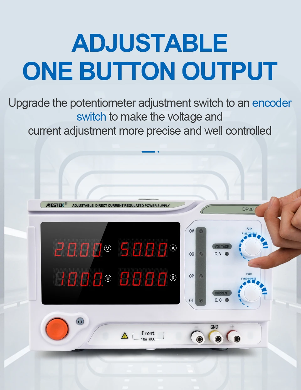 mestek 20V 10V 5V 20A 30A 40A 50A adjustable variable voltage protector switching dc regulatage power supply for DP2050