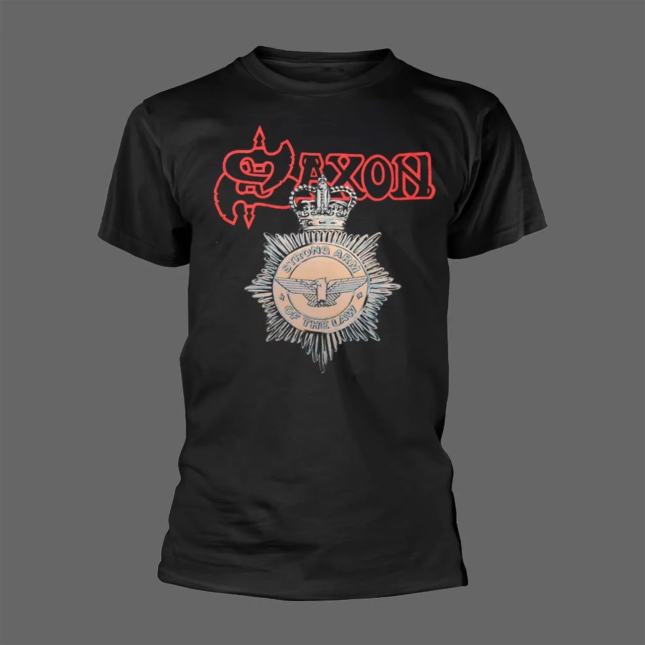 

Saxon Band T-shirt Men's Summer Sweat-absorbing Breathable Top Motorcycle Short-sleeved Men's and Women's Clothing