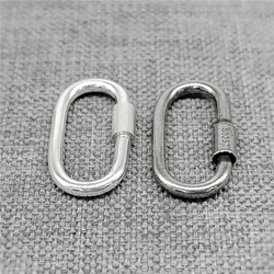 1 Sterling Silver Oval Screw Clasps 925 Silver Oval Necklace Connector