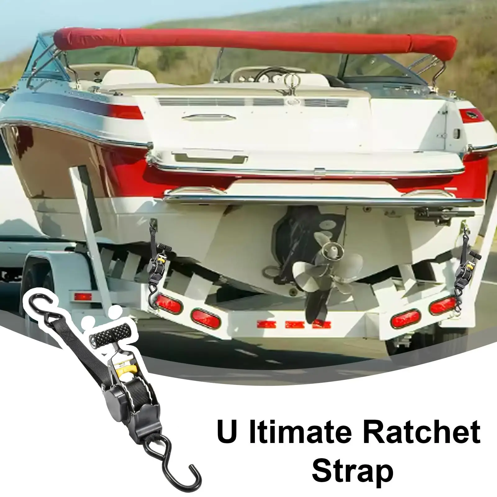 

Car Tie Down Straps For Trailers Truck Bed Ratchet Strap With Screw Reinforced Bracket Heavy Duty Automotive Webbing Supplies