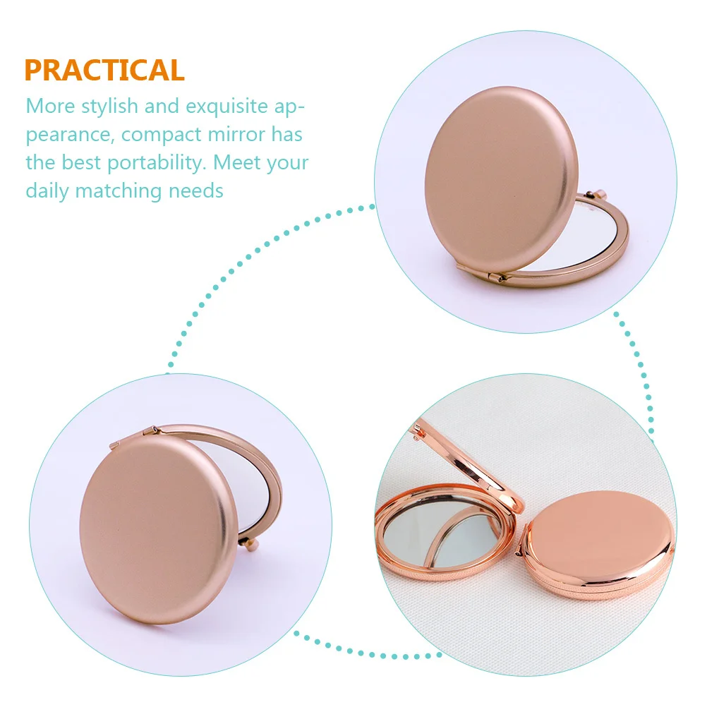 미니 거울 휴대용 거울 매끄럽고 부드럽고 편안한 한 손으로 잡기 좋은 정교한 제작 연마된 컴팩트하고 세련된 디자인