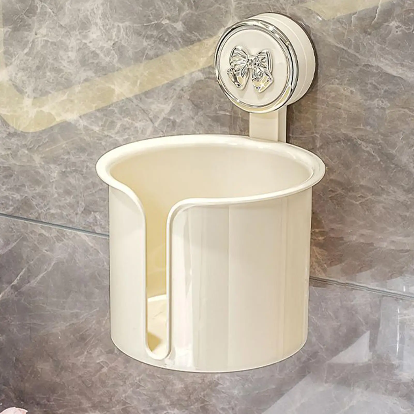 Toilet Roll Holder Suction Cup Tissue Holder For Bathroom Transparent Tissue Roll Dispenser Box For Washroom Hotel Bedroom view 4