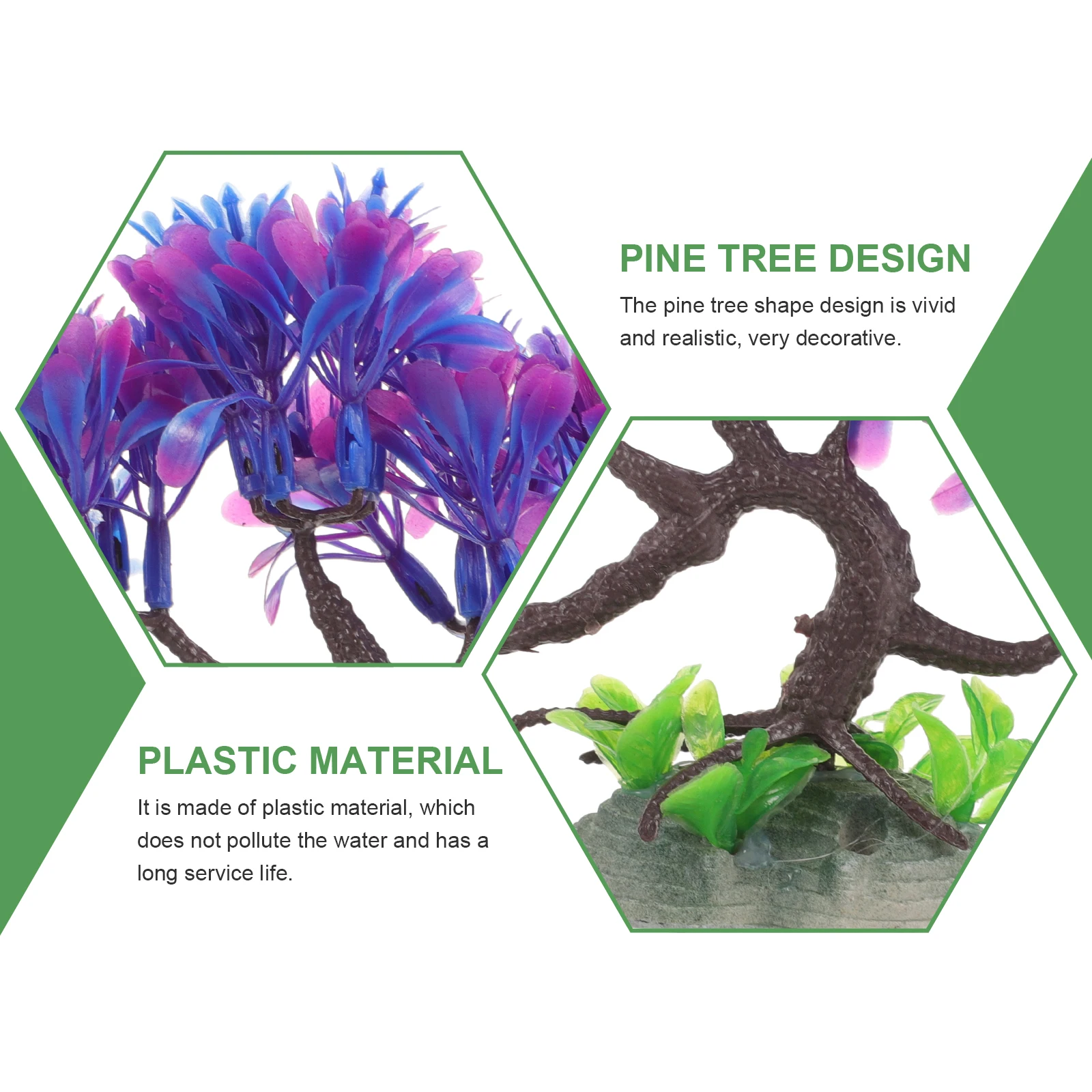 

Aquarium Artificial Imitated Pine Tree Lifelike Fish Tank Decor Fake Plants Accessories Plastic Simulation Tree Fish Tank